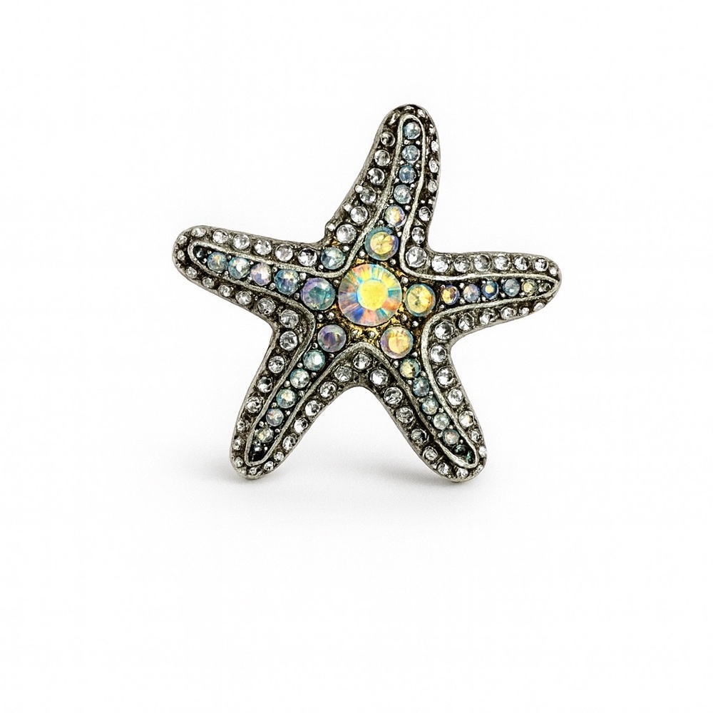 ⚜️❤️‍🔥 Chic Starfish Crystal Brooch 💫💎